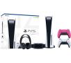 Konsola Sony PlayStation 5 (PS5) z napędem - Kamera HD - słuchawki PULSE 3D (czarny) - dodatkowy pad (różowy)