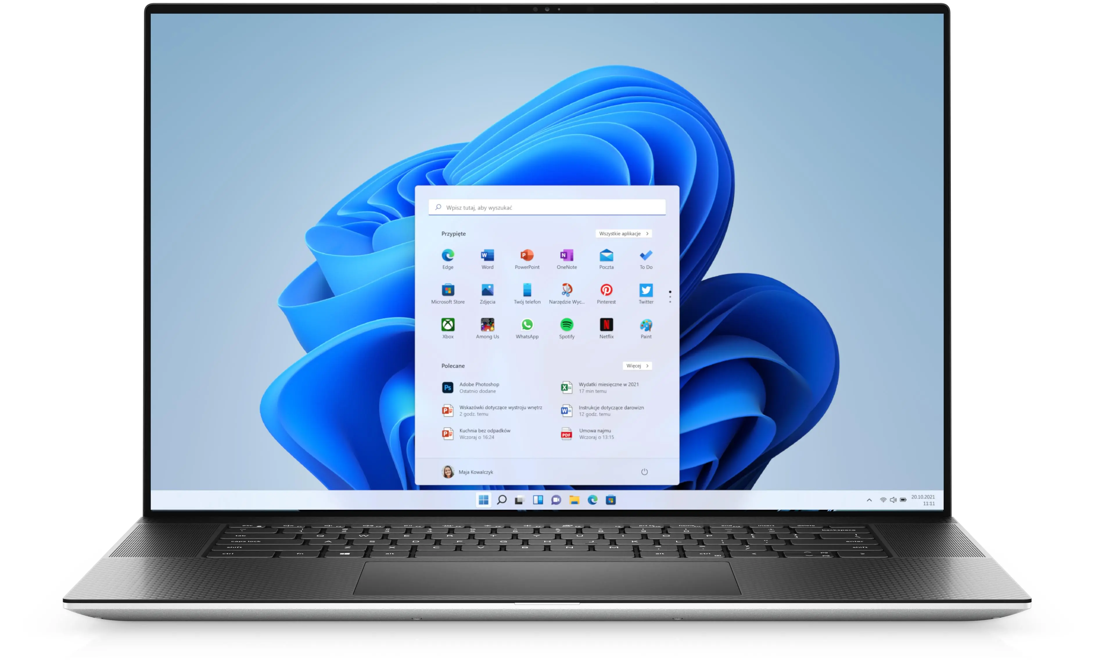 Laptop gamingowy Dell XPS 17 9720-8458 17'' i7-12700H 16GB RAM 1TB Dysk SSD RTX3060 Win11 Pro Srebrny