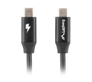 Lanberg USB-C do USB-C QC 4 0,5m Czarny