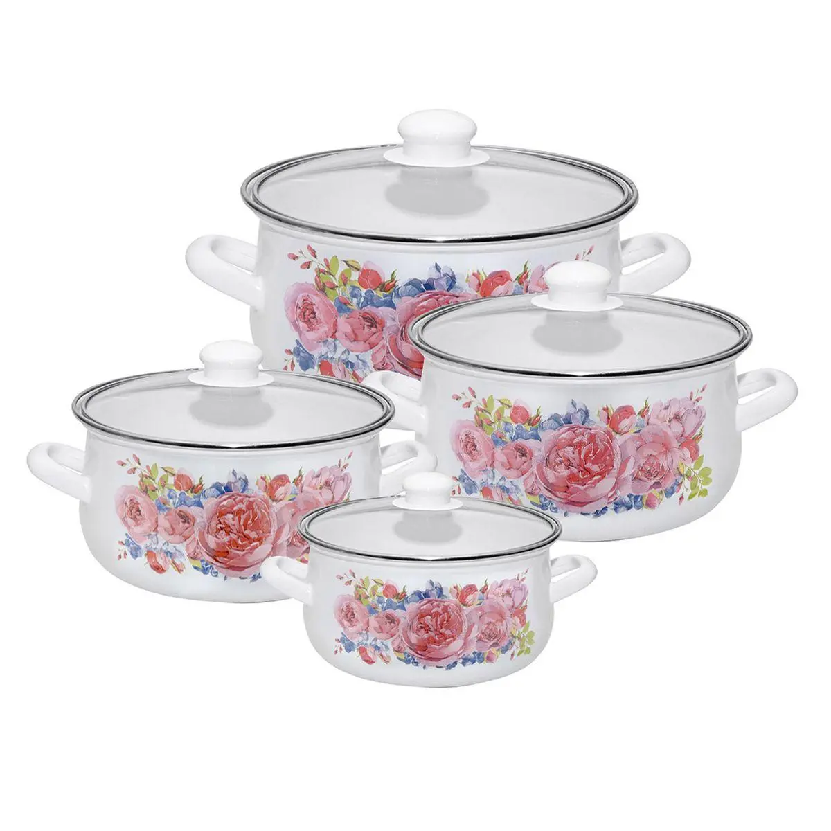 Zestaw garnków Silesia Rybnik Rybnik Scarlett Indukcja Stal węglowa 8 elementów