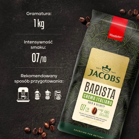 Kawa ziarnista Jacobs Barista Crema Italiano 1kg