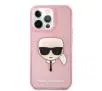 Etui Karl Lagerfeld Glitter Karl`s Head KLHCP13XKHTUGLP iPhone 13 Pro Max Różowy