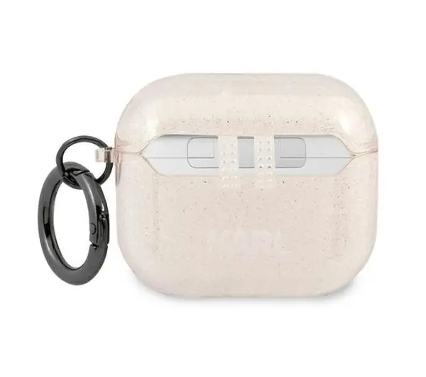Karl Lagerfeld KLA3UCHGD Glitter Choupette Head AirPods 3 Cover Złoty