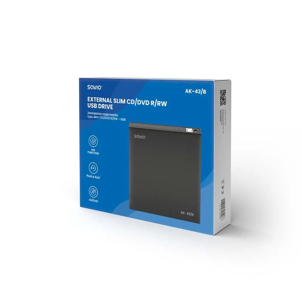 фото Дисковод DVD-RW Savio AK-43/B