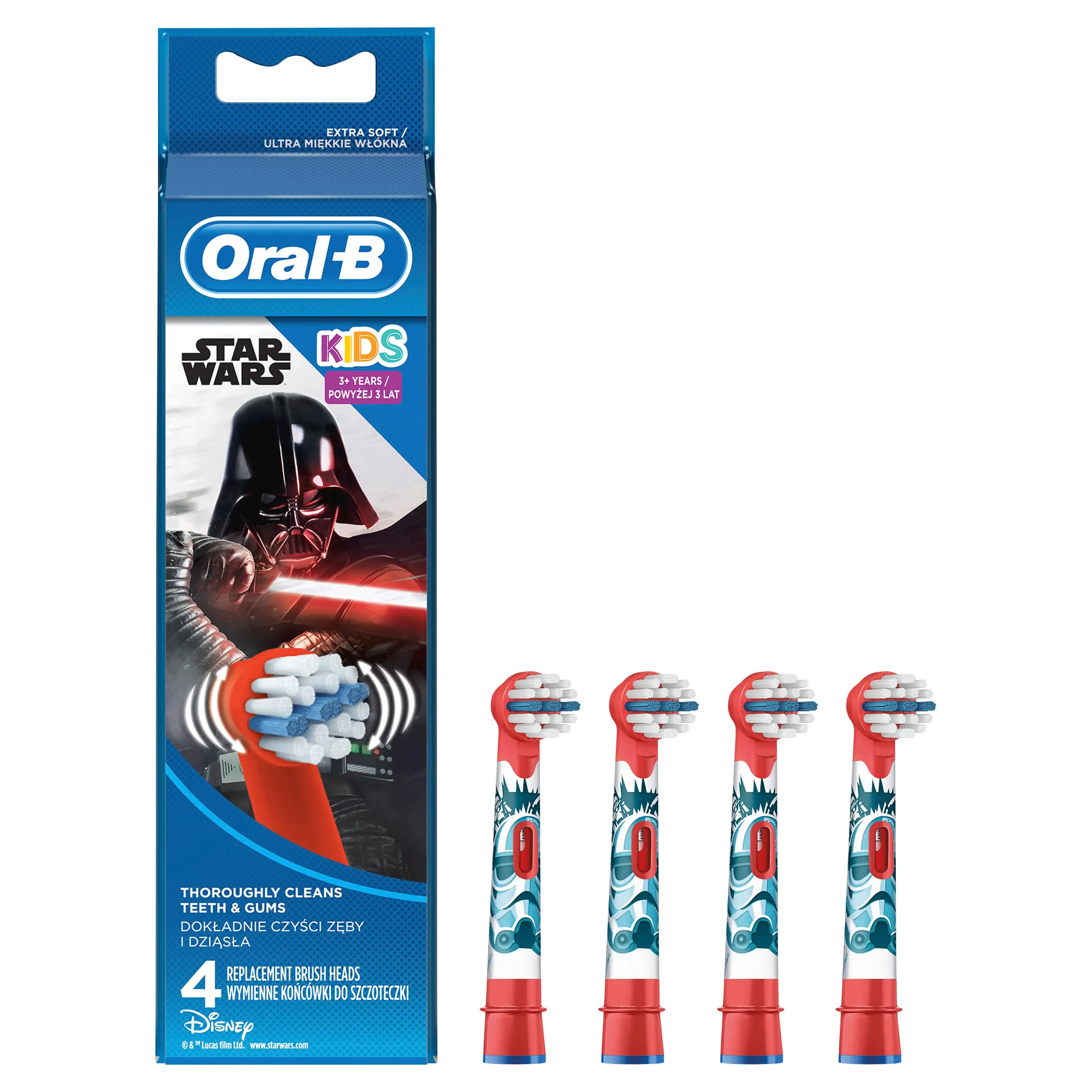 Końcówka do szczoteczki dla dzieci Oral-B Kids Star Wars 4szt.