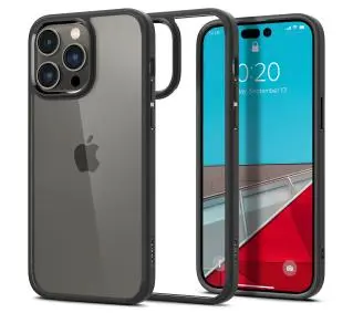 Spigen Ultra Hybrid do iPhone 14 Pro Przezroczysty-czarny