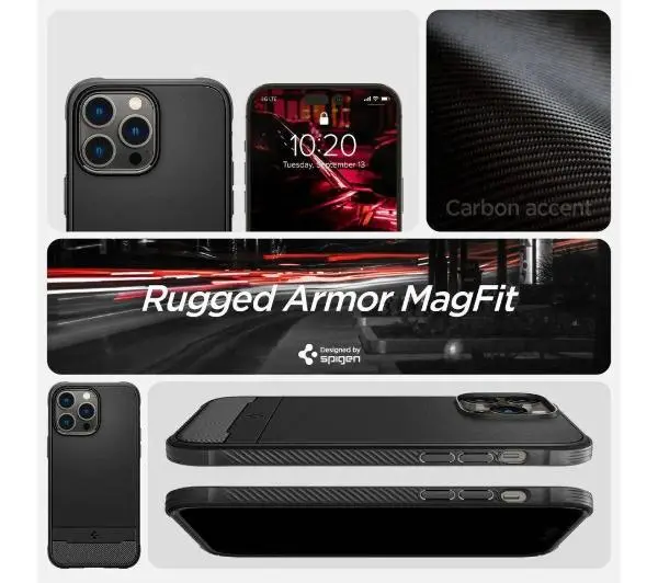 Spigen Rugged Armor Mag z MagSafe do iPhone 14 Plus czarne matowe