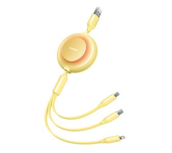 Kabel Baseus CAMJ010011 USB 3w1 3,5A 1,1m Żółty