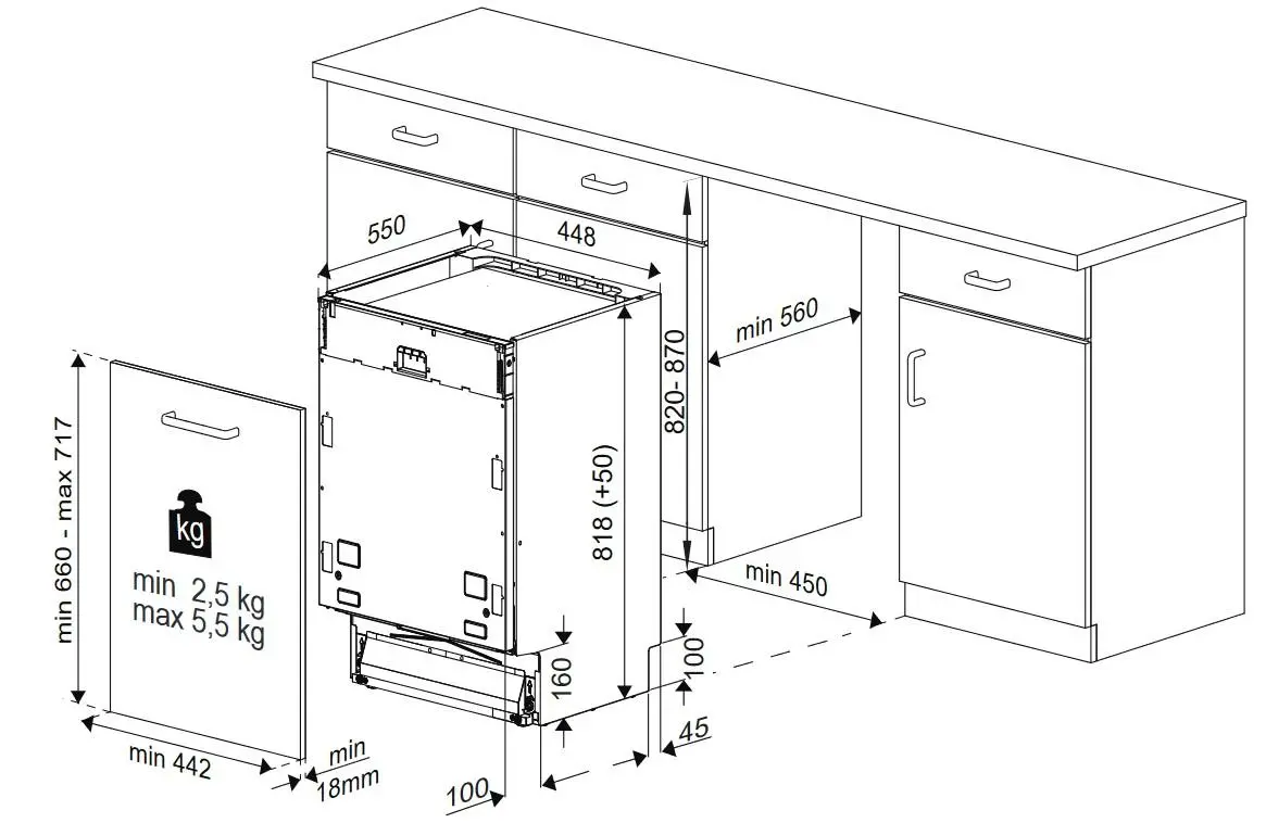 Zmywarka Beko bPro500 BDIS38042Q 44,8cm Automatyczne otwieranie drzwi Szuflada na sztućce