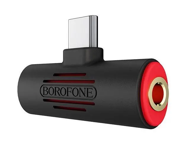 Adapter Borofone BV8 USB-C na USB-C i jack 3,5mm Czarny