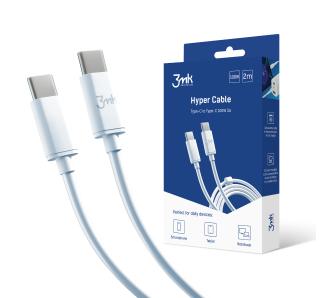 Kabel 3mk Hyper Cable do USB-C to C 100W 5A 2m Biały