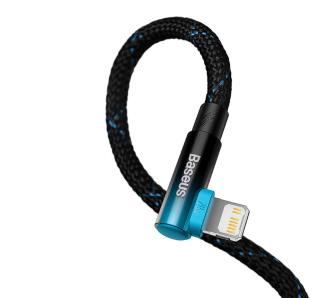 Kabel Baseus USB-C do Lightning MVP 20W 2m Czarno-niebieski