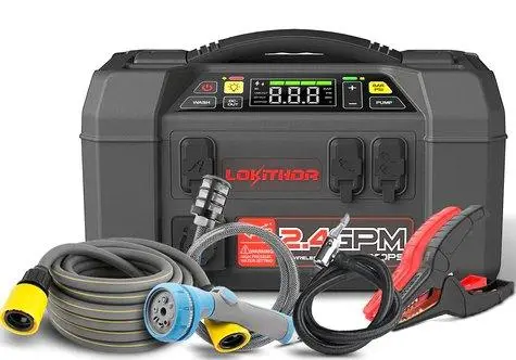 Powerbank Lokithor AW401 Jump Starter 5w1 20000mAh 2500A kompresor 150psi myjka 15mpa Szary