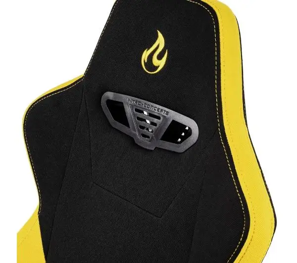 Nitro Concepts S300 Astral Yellow Gamingowy  do 135kg Tkanina Czarno-żółty - Kup na Raty - RRSO 0%