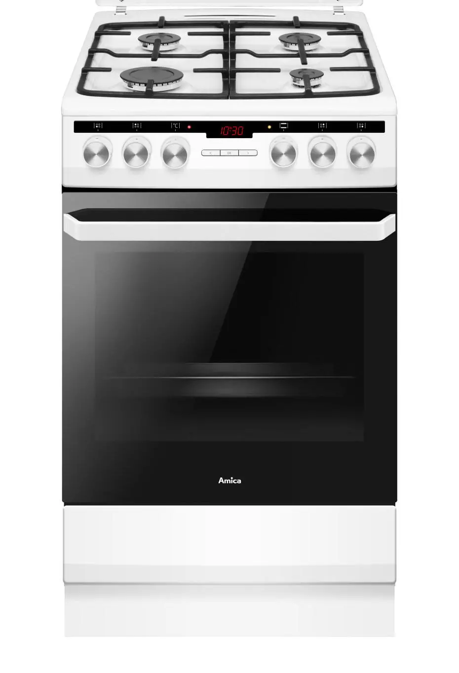 Kuchnia gazowo-elektryczna Amica 58GED3.43HZPTADNAQ(W) Termoobieg Rożen