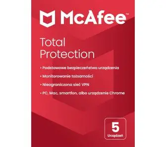 Oprogramowanie McAfee Total Protection 5PC USŁUGA CYKLICZNA