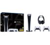 Konsola Sony PlayStation 5 Digital (PS5) + dodatkowy pad (biały) + słuchawki PULSE 3D (czarny)