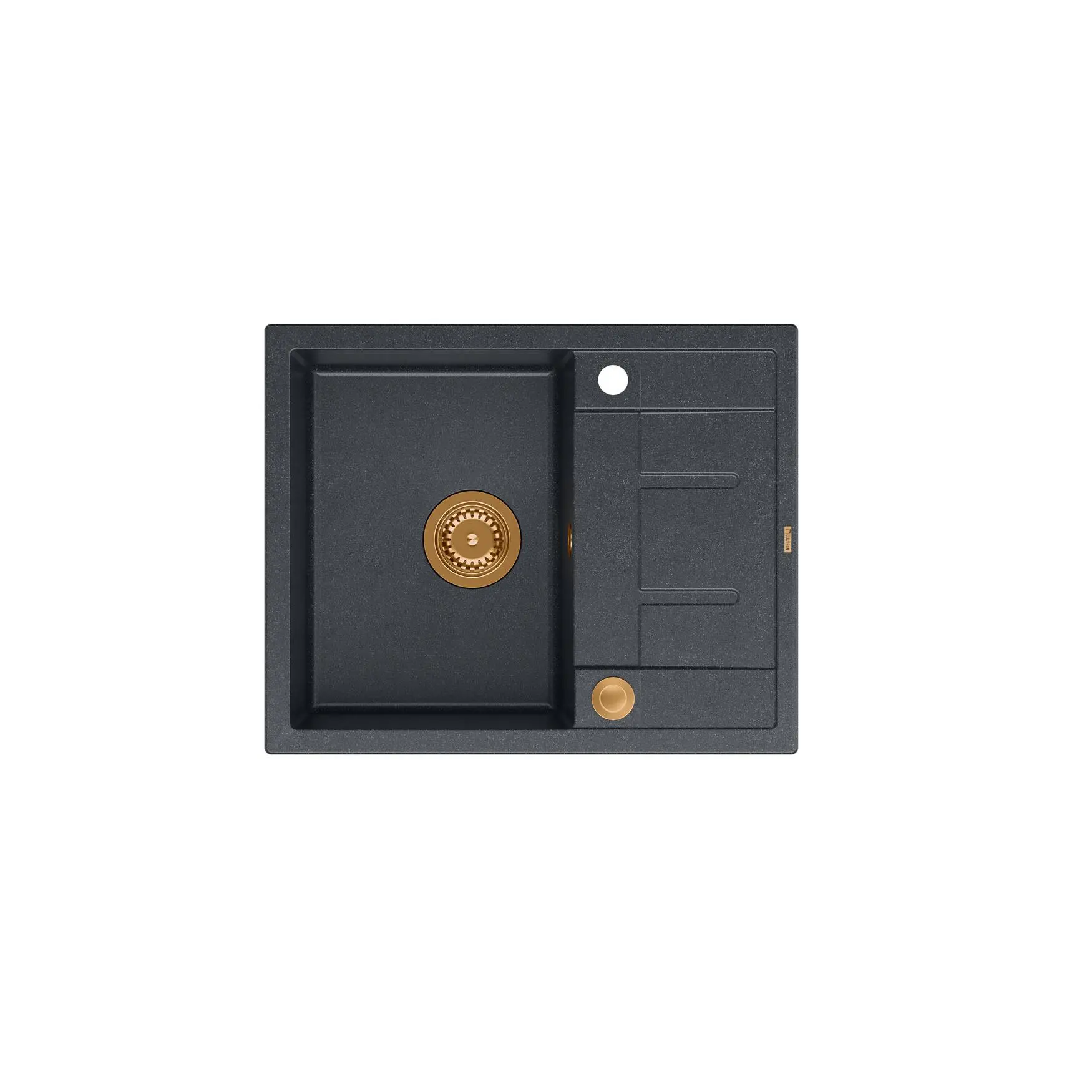 Zlewozmywak Quadron HB8210U8-C1 P2O Morgan 116 Granitowy Czarny metalik/Miedziany