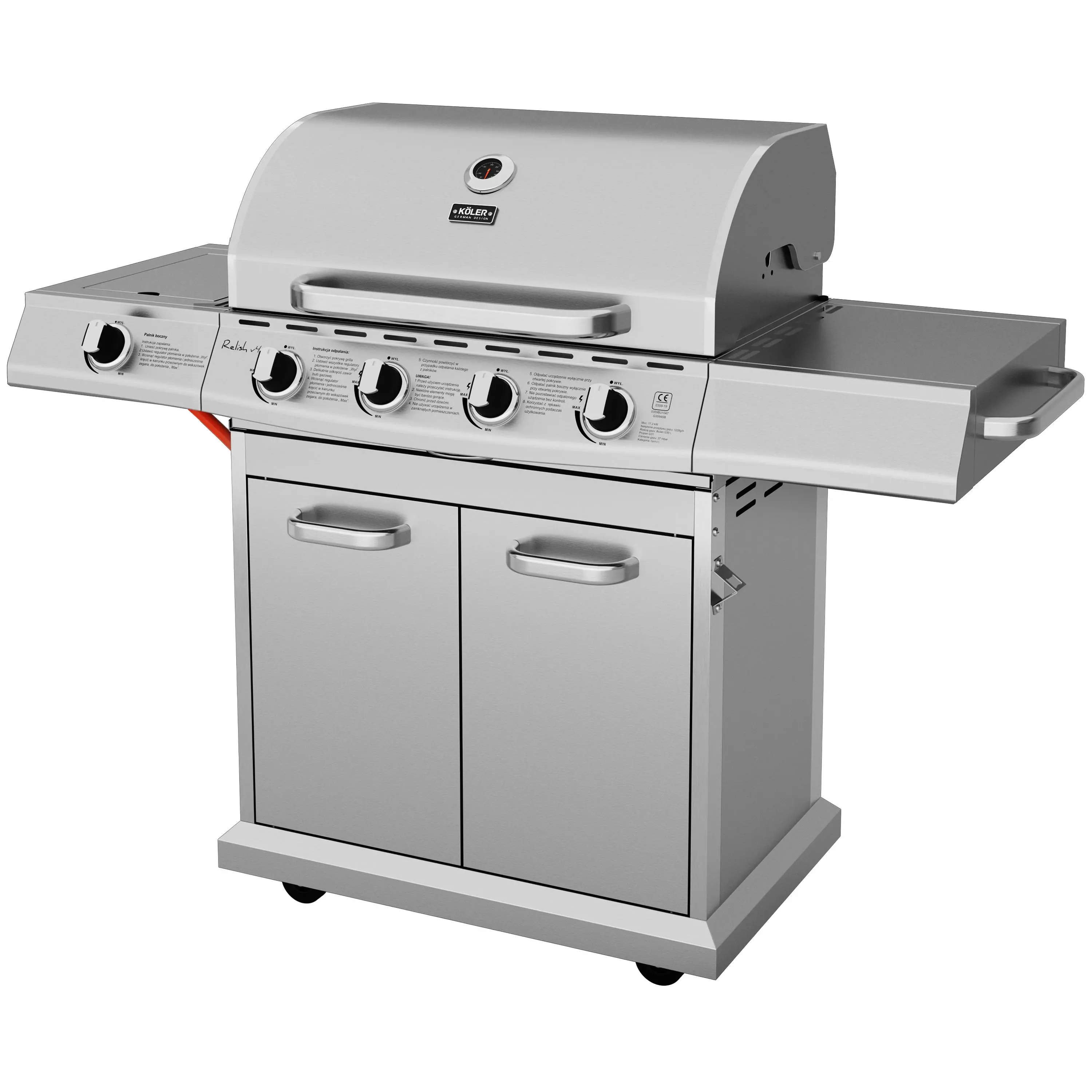 фото Гриль газовый стационарный Koler Relish v4 Silver 2