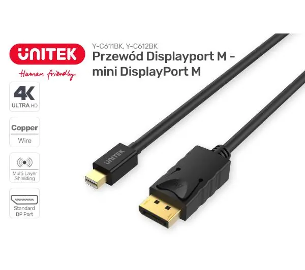 Unitek Y-C611BK 2m Czarny