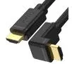 Kabel HDMI Unitek Y-C1002 Kątowy 3m Czarny