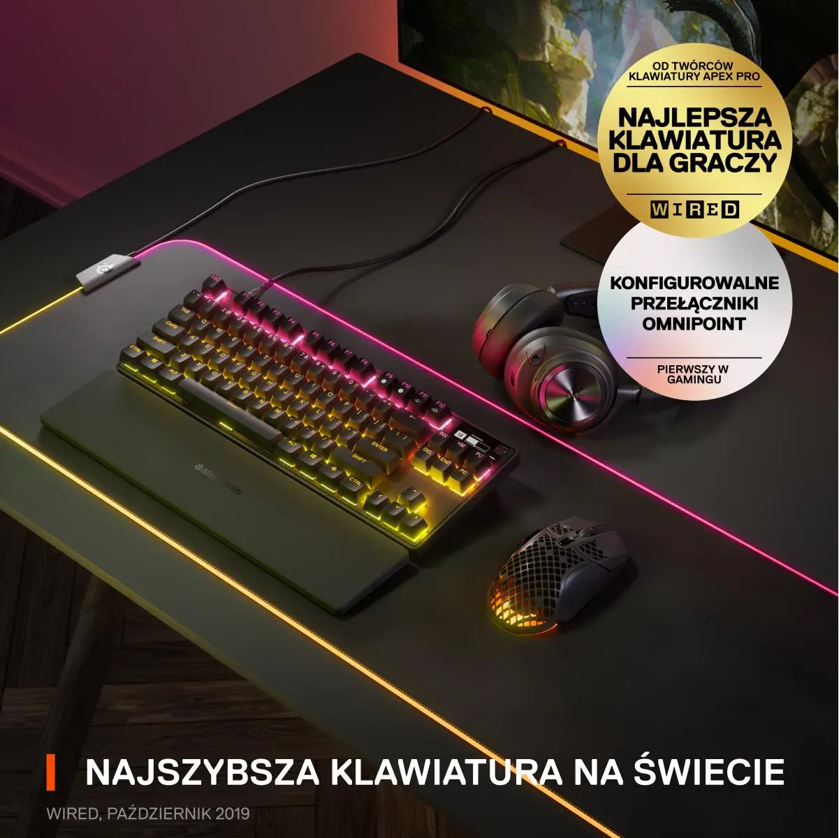 Klawiatura mechaniczna SteelSeries Apex Pro TKL 2023 US