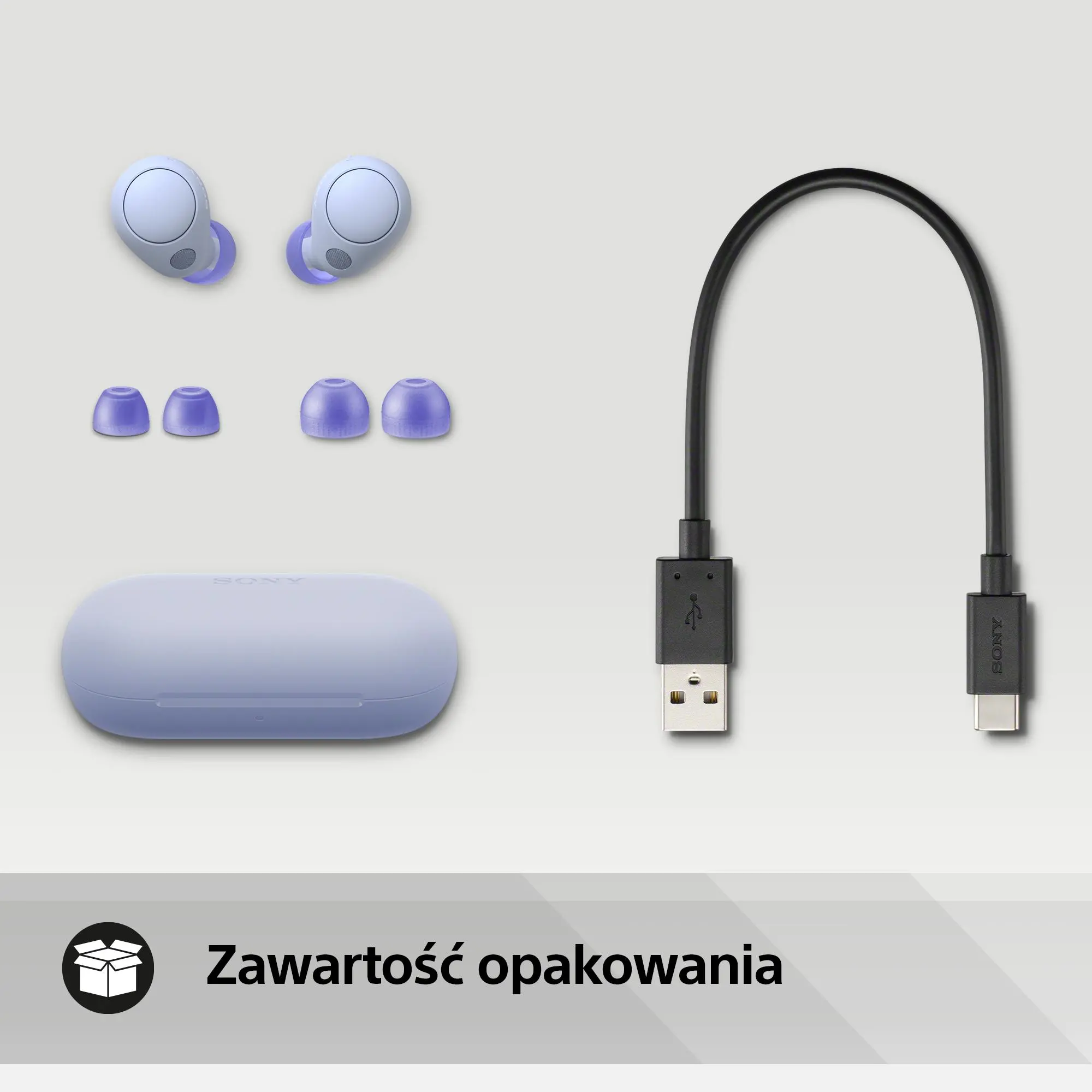 Słuchawki bezprzewodowe Sony WF-C700N ANC Dokanałowe Bluetooth 5.2 Lawendowy