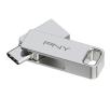 PenDrive PNY Duo Link 64GB USB 3.2 Typ C / USB 3.2 Srebrny