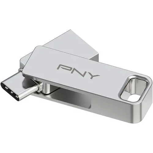 PenDrive PNY Duo Link 64GB USB 3.2 Typ C / USB 3.2 Srebrny
