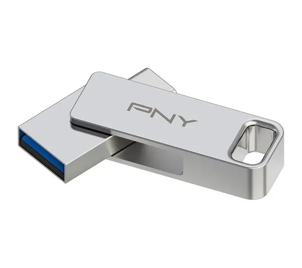 PNY Duo Link 64GB USB 3.2 Typ C / USB 3.2 Srebrny