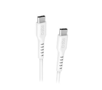 Kabel SBS USB-C do USB-C PD 100W 1,5m Biały