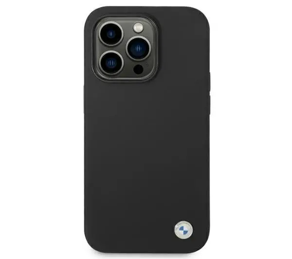 BMW Silicone Metal Logo BMHCP14LSILBK do iPhone 14 Pro