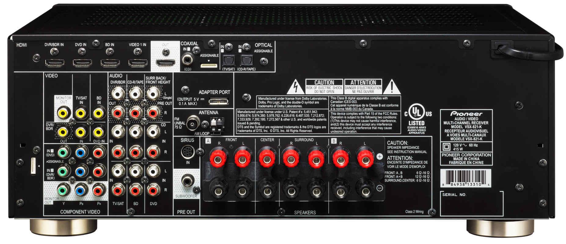 Pioneer AVアンプ VSX-821 Amplituner Pioneer VSX-821K - Opinie, Cena - RTV EURO AGD