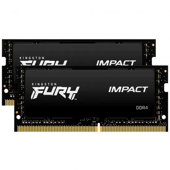 Pamięć Kingston FURY Impact DDR4 16GB (2 x 8GB) 3200 CL20 SODIMM Czarny