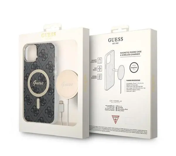 Guess GUBPP14SH4EACSK ładowarka indukcyjna + etui 4G Print MagSafe do iPhone 14 - DRUGI -30%, ALBO 5-TY ZA 1ZŁ