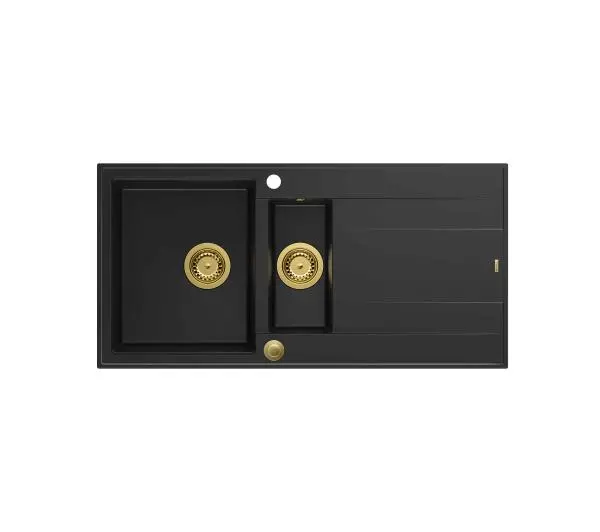 Quadron HQE510050U7_PVDG1 P2O Evan 156 Granitowy Czarny mat/Złoty