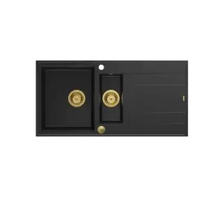 Quadron HQE510050U7_PVDG1 P2O Evan 156 Granitowy Czarny mat/Złoty - DRUGI -30%, ALBO 5-TY ZA 1ZŁ - Kup na Raty - RRSO 0%