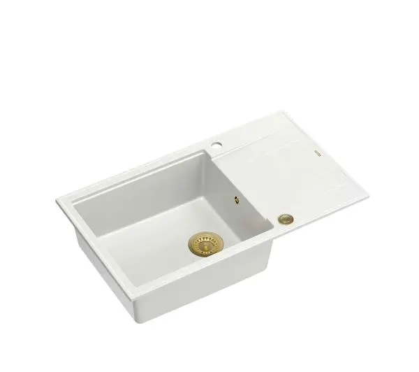 Quadron HCQE58650U1_PVDG1 P2O Evan 136 XL Granitowy Biały/Złoty - DRUGI -30%, ALBO 5-TY ZA 1ZŁ - Kup na Raty - RRSO 0%