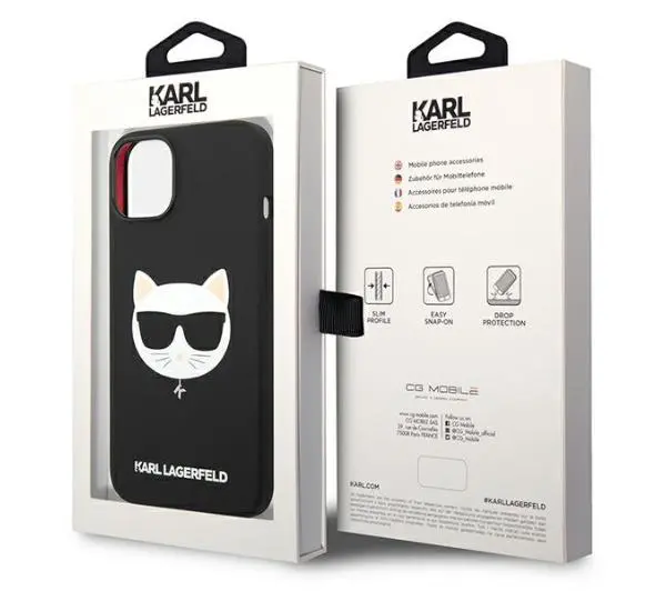 Karl Lagerfeld Silicone Choupette Head Magsafe KLHMP14MSLCHBK do iPhone 14 Plus