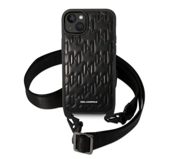 Karl Lagerfeld Monogram Plaque Logo Strap KLHCP14MSTMMK do iPhone 14 Plus