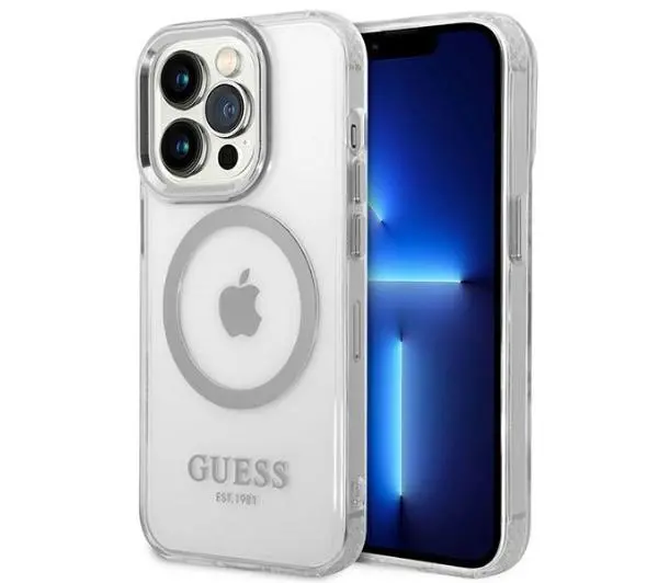 Zdjęcia - Etui GUESS Metal Outline Magsafe GUHMP14LHTRMS do iPhone 14 Pro 