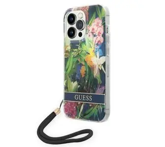 Etui Guess Flower Strap GUOHCP14LHFLSB do iPhone 14 Pro