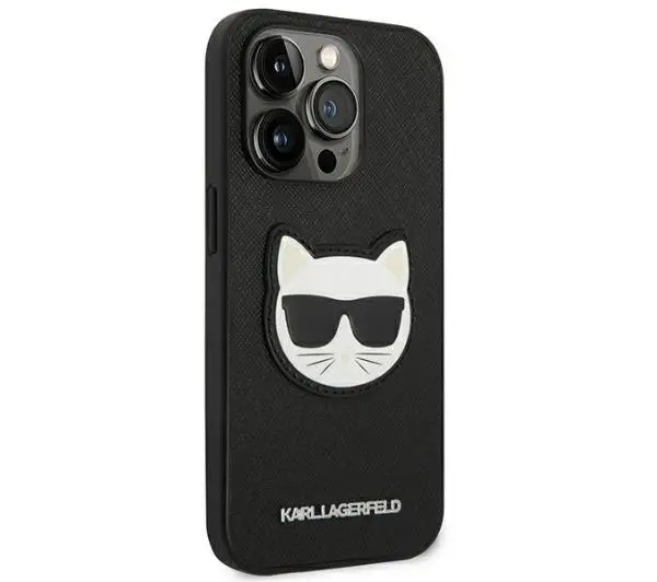 Karl Lagerfeld Saffiano Choupette Head Patch KLHCP14LSAPCHK do iPhone 14 Pro