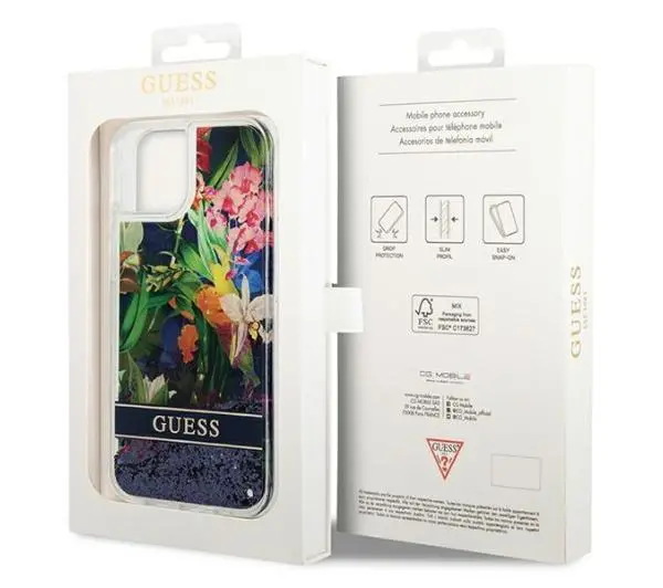 Guess Flower Liquid Glitter GUHCP14SLFLSB do iPhone 14