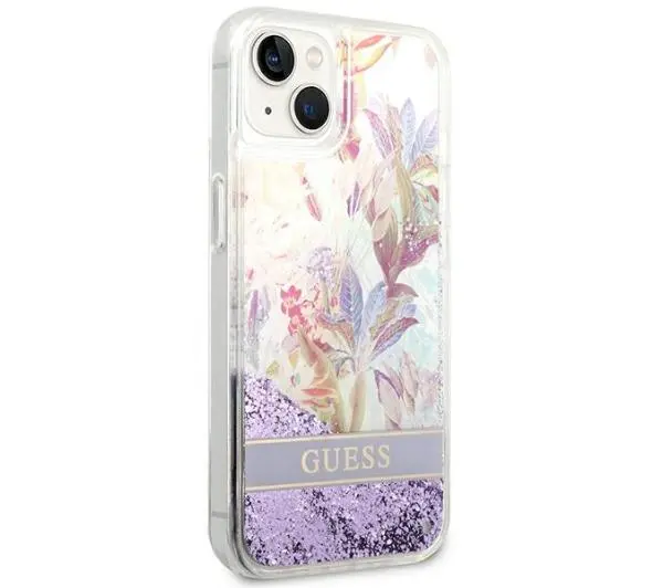 Guess Flower Liquid Glitter GUHCP14MLFLSU do iPhone 14 Plus