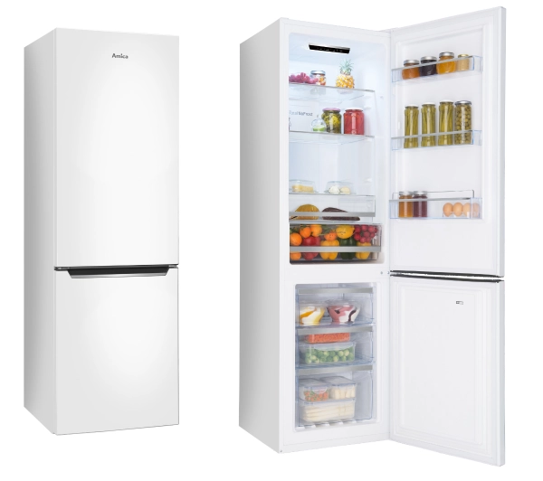 Amica FK299E.2FZWD Pełny No Frost 181cm Szuflada z kontrolą wilgotności Biały - ⚡ BESTSELLERY ⚡ - Kup na Raty - RRSO 0%