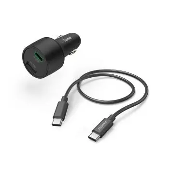 Ładowarka samochodowa Hama USB-C USB 32W PD QC kabel USB-C Czarny