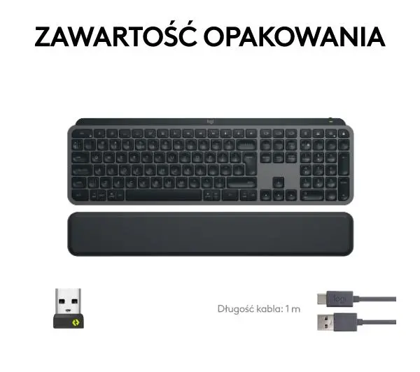 Logitech MX Keys S + podpórka Grafitowy - Kup na Raty - RRSO 0%