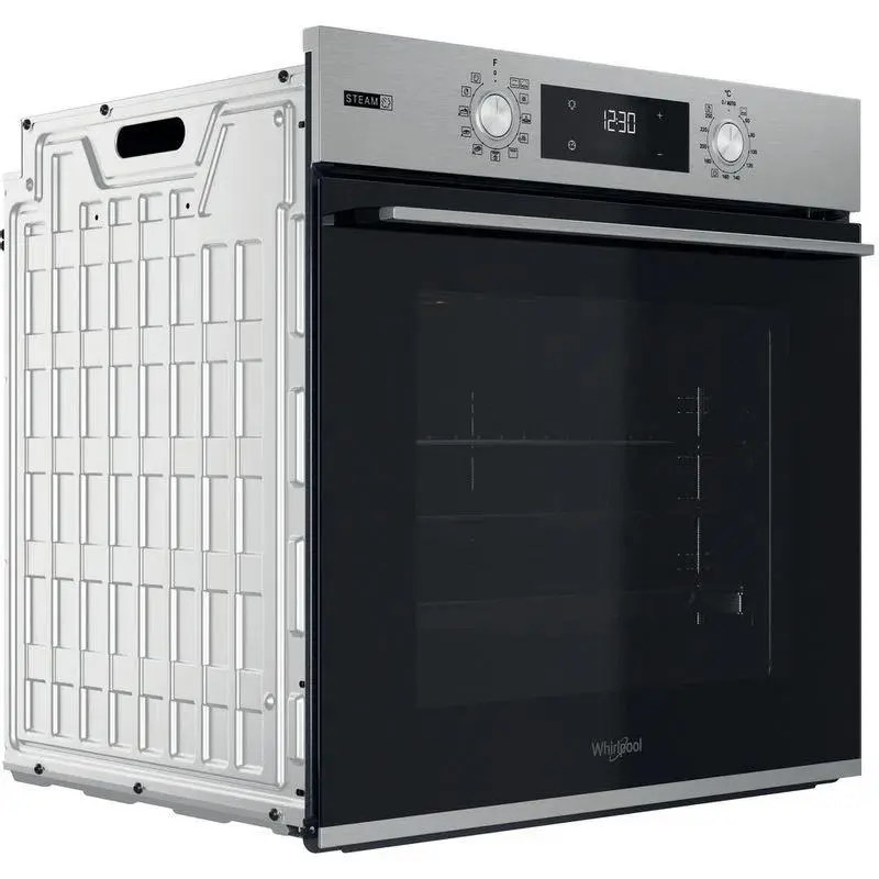 Piekarnik elektryczny parowy Whirlpool OMSK58HU1SX Termoobieg Srebrno-czarny