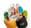 Pufa dla dzieci Diablo Chairs KIDO Tkanina Czarny